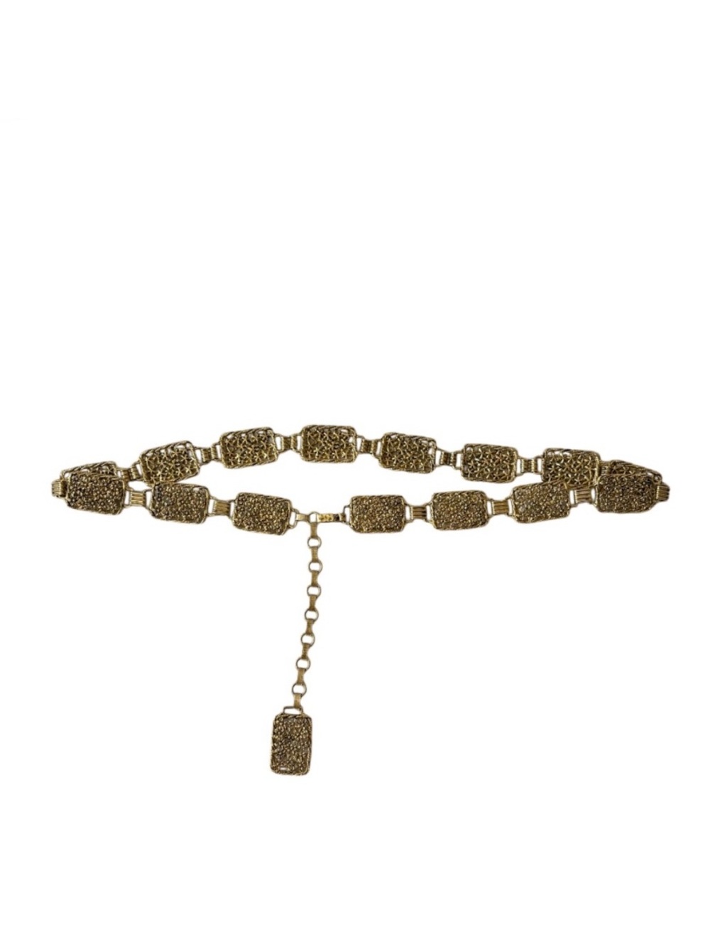Gold Tone Link Adjustable Waist Chain Belt